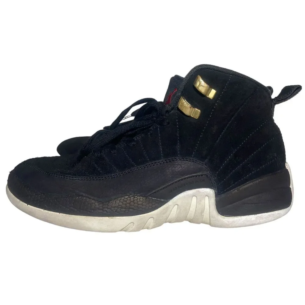 Nike Air Jordan 12 Retro GS Reverse Taxi Size 4.5 Youth Kids 153265-017 Black